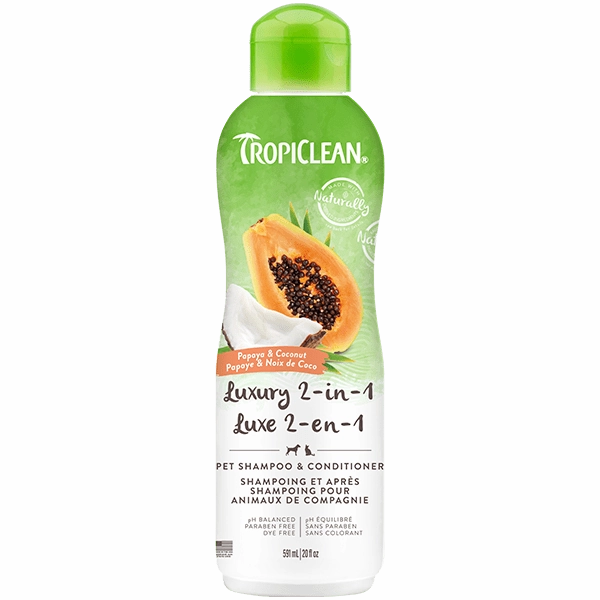 Tropiclean 2-in-1 Papaya & Coconut Pet Shampoo and Conditioner