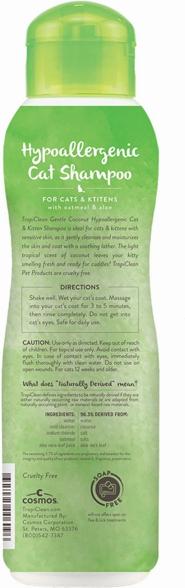 TropiClean Gentle Coconut Hypoallergenic Cat & Kitten Shampoo