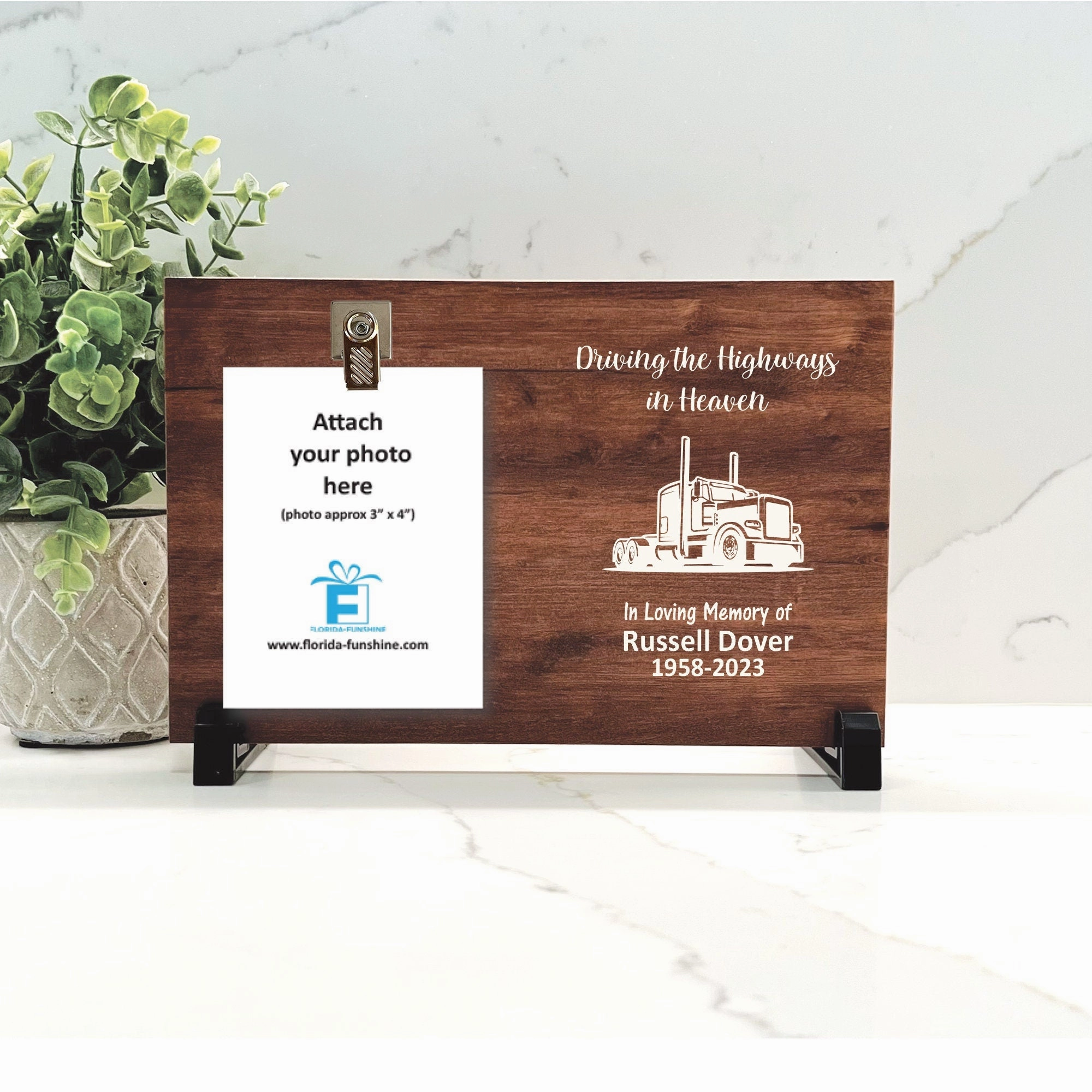 Truck Driver Memorial Gift - Personalized memorial frame