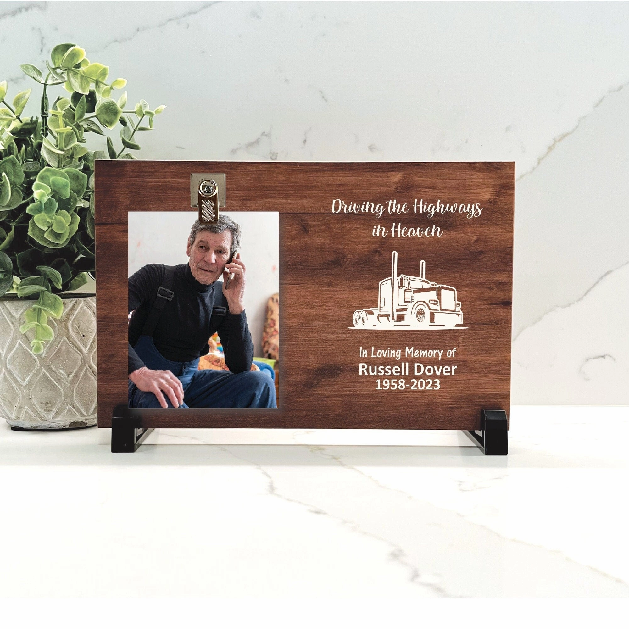 Truck Driver Memorial Gift - Personalized memorial frame show poultry,grooming poultry