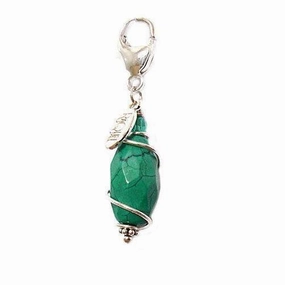 Turquoise Facet Healing Dog Collar Charm Pawmulet dog collar charm,pet tag