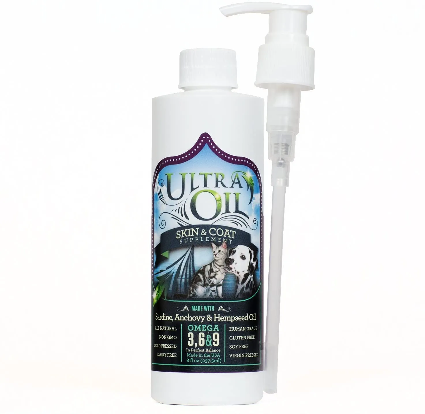 Ultra Oil Skin and Coat Supplement for Dogs and Cats cat vitamins, cat immune support
