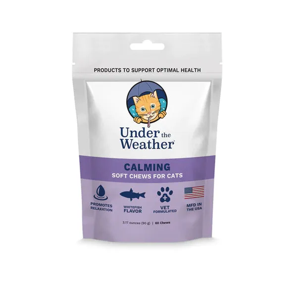 Under the Weather Calming for Cats 60 chews cat vitamins, cat immune support