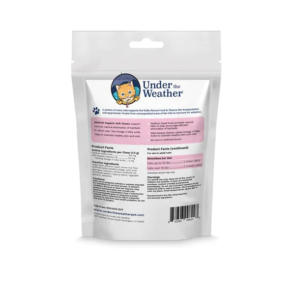 Under the Weather Hairball Support for Cats 60 chews