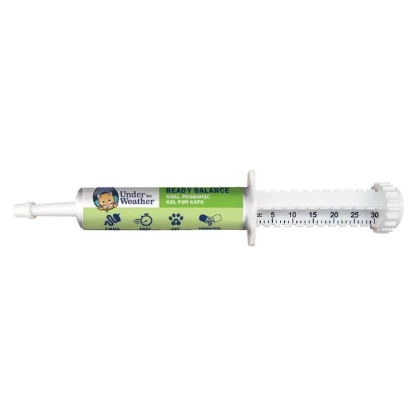 Under the Weather Ready Balance Probiotic Supplement for Cats 30cc tube cat vitamins, cat immune support