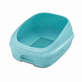 Unicharm Pet Deo-Toilet Dual Layer Cat Litter System Half Cover Mint Blue cat litter box,cat cage