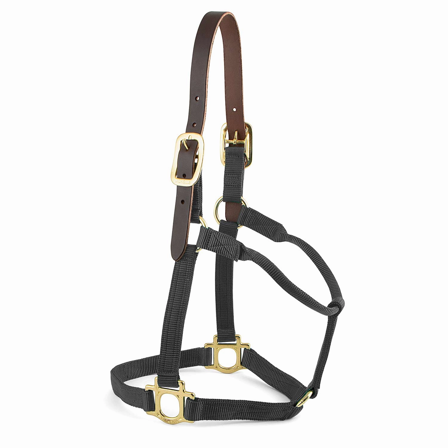 Valhoma Premium Breakaway Nylon Halter with Leather Crown