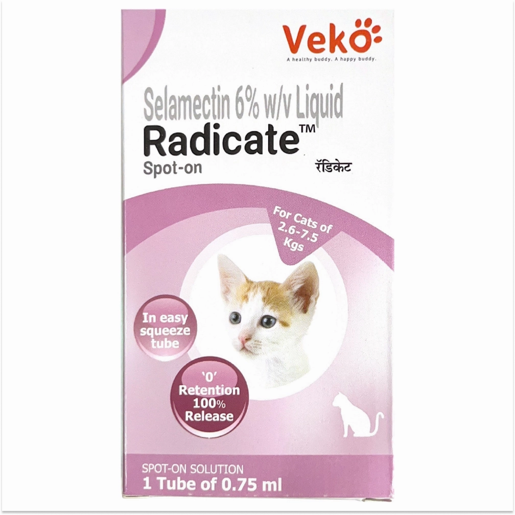 Veko Radicate (Selamectin) 0.75ml and Savavet Fiprofort Plus (Fipronil) Tick & Flea Control Spot On 0.5ml for Cats Combo
