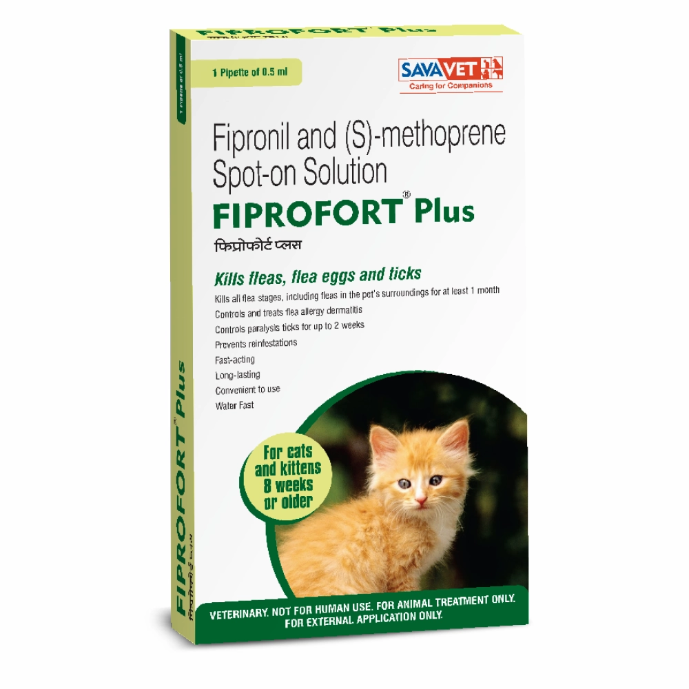 Veko Radicate (Selamectin) 0.75ml and Savavet Fiprofort Plus (Fipronil) Tick & Flea Control Spot On 0.5ml for Cats Combo