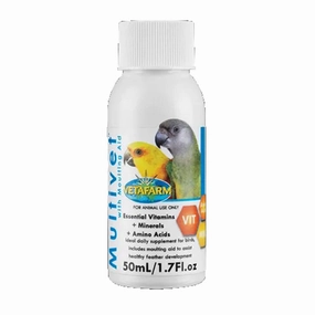 Vetafarm Multivet with Moulting Aid 50ml bird cage parrot food bird toys bird perch bird treats