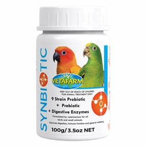Vetafarm Synbiotic Avian 100g bird cage parrot food bird toys bird perch bird treats