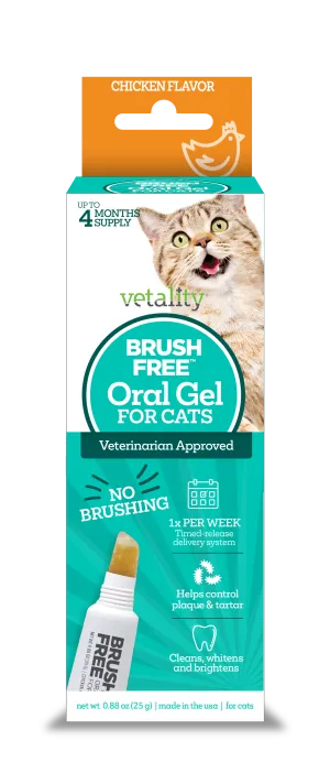 Vetality Brush Free Oral Gel for Cats cat grooming brush, cat shampoo