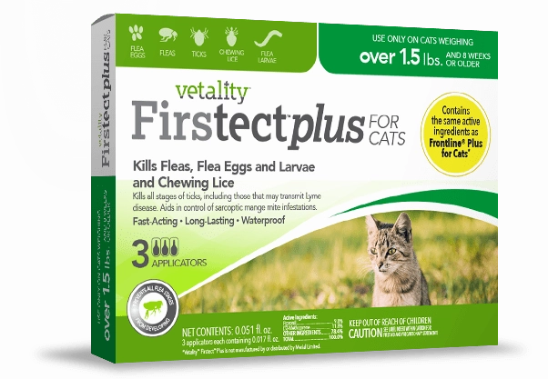 Vetality Firstect Plus Monthly Topical Flea and Tick Treatment for Cats cat essentials, basic cat supplies