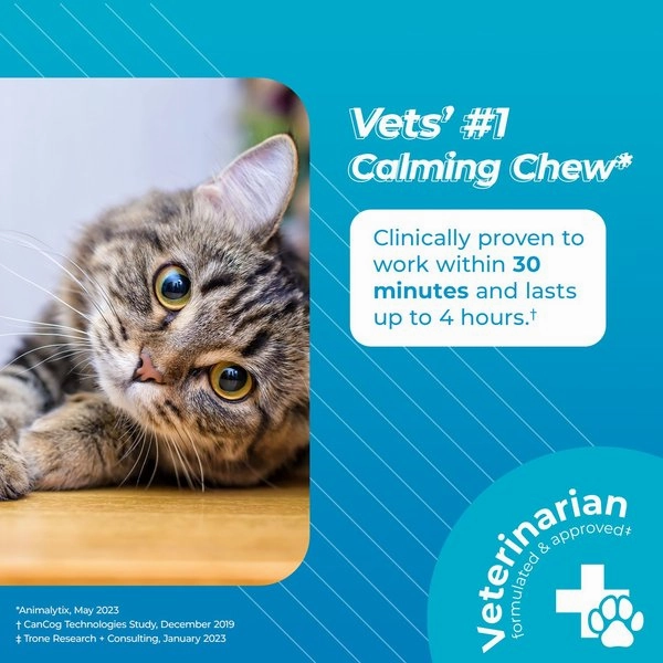 VetriScience Composure Chicken Liver Flavored Soft Chews Calming Supplement for Cats