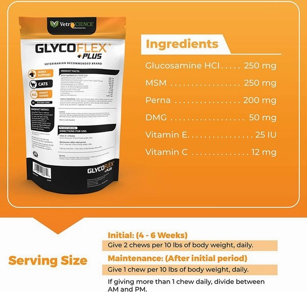 VetriScience GlycoFlex Plus Soft Chews Joint Supplement for Cats