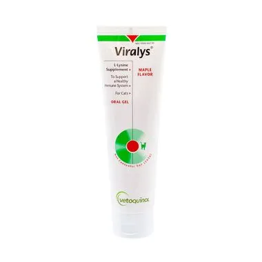 Viralys L-Lysine Oral Gel Supplement Maple Flavor cat vitamins, cat immune support