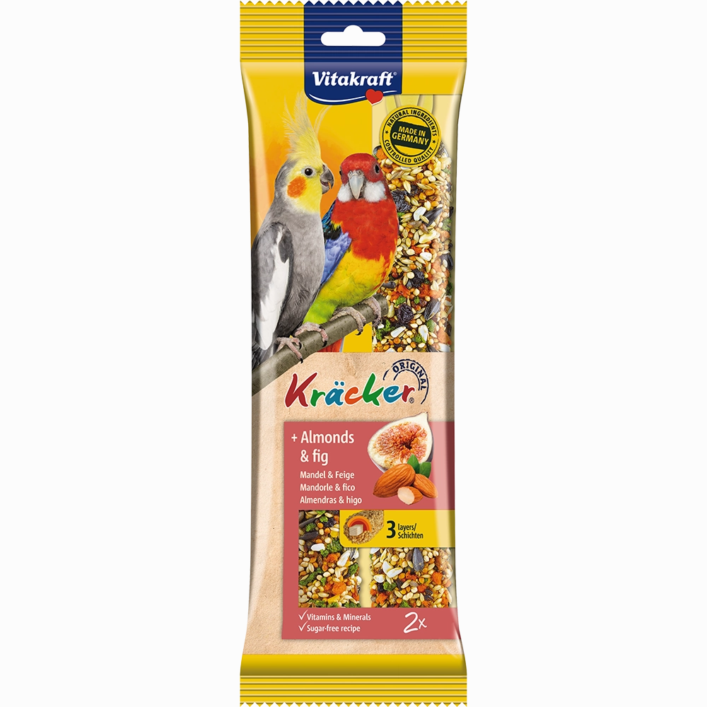 Vitakraft Kracker Almonds and Figs for Cockatiels 180g bird cage parrot food bird toys bird perch bird treats