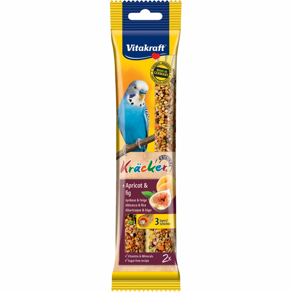 Vitakraft Kracker Apricot & Fig for Budgies 60g bird cage parrot food bird toys bird perch bird treats