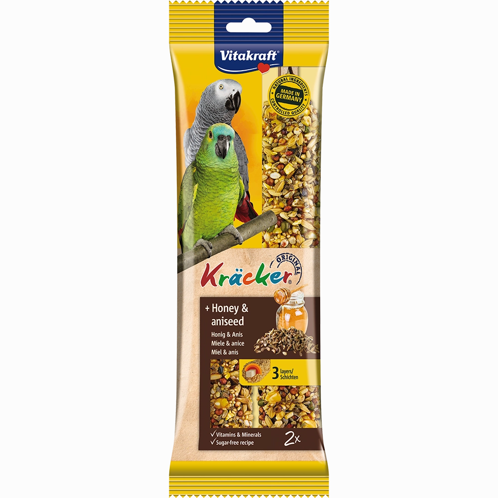 Vitakraft Kracker Honey & Aniseed for Parrots 180g bird cage parrot food bird toys bird perch bird treats