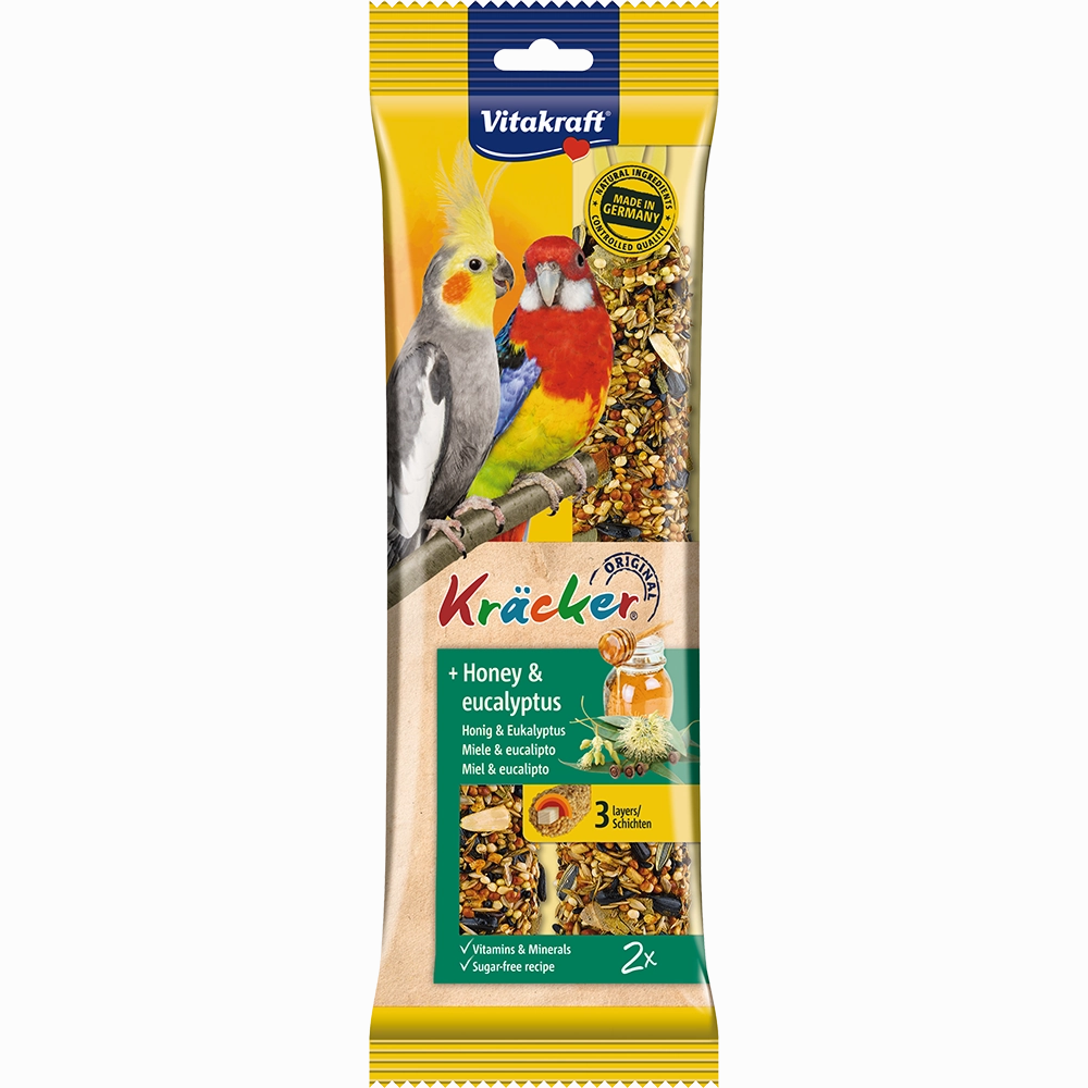Vitakraft Kracker Honey & Eucalyptus for Cockatiels 180g bird cage parrot food bird toys bird perch bird treats