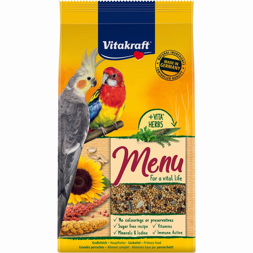 Vitakraft Premium Menu Cockatiel 1kg bird cage parrot food bird toys bird perch bird treats