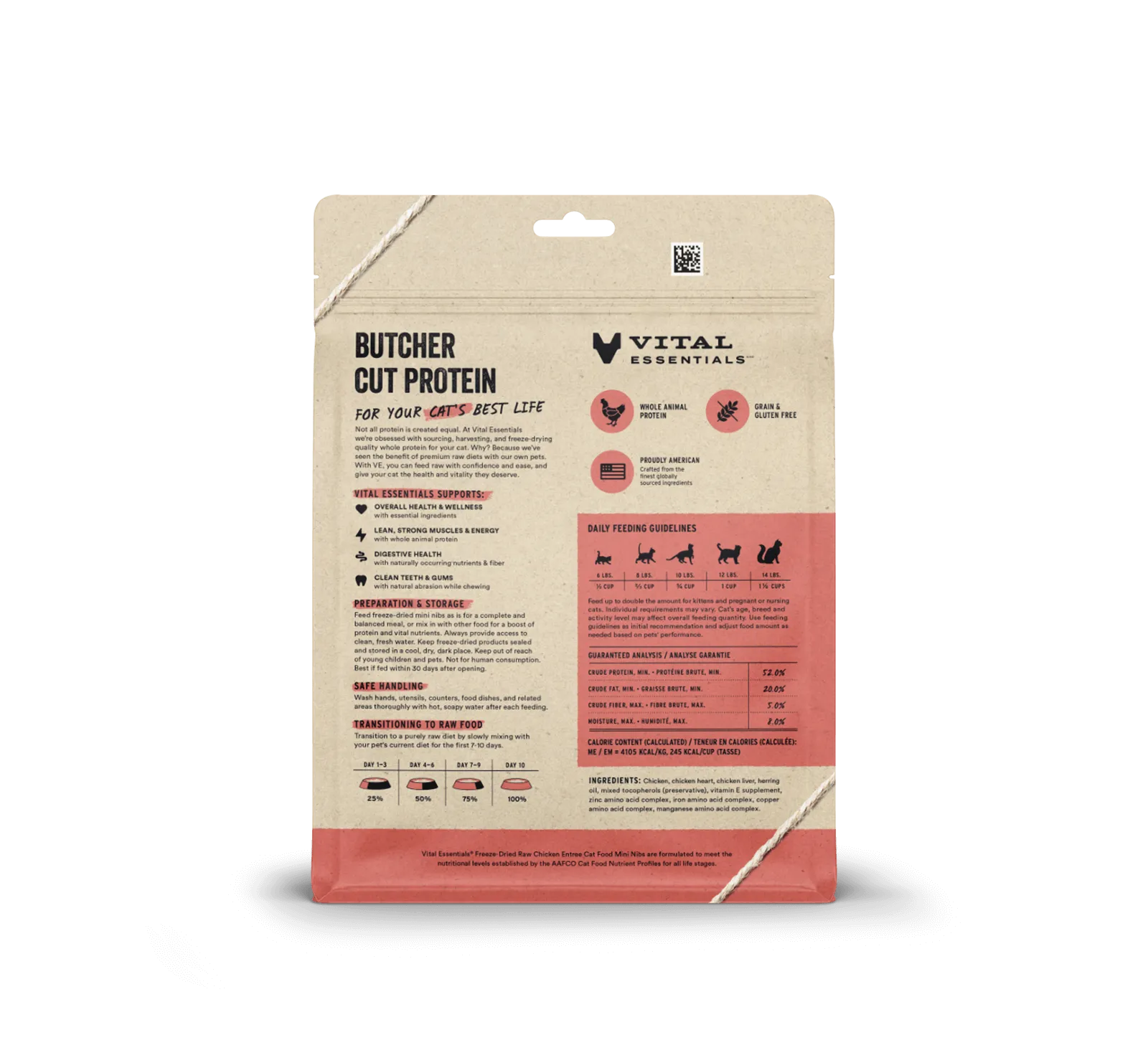 Vital Essentials Chicken Entree Mini Nibs Freeze-Dried Raw Cat Food