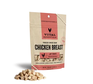 Vital Essentials Freeze-Dried Chicken Breast Cat Treats freeze dried cat treats, single ingredient cat treats