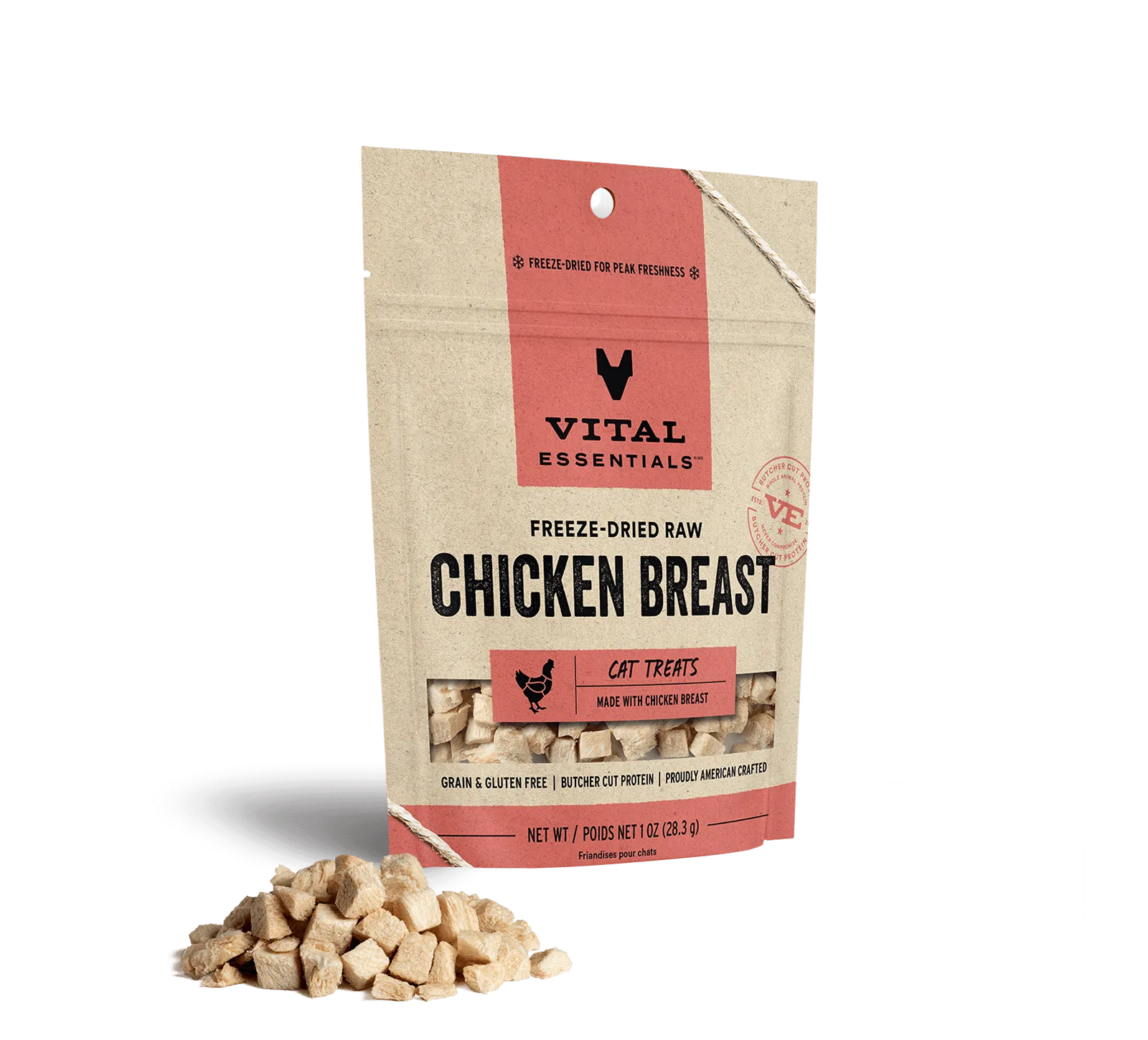 Vital Essentials Freeze-Dried Chicken Breast Cat Treats freeze dried cat treats, single ingredient cat treats