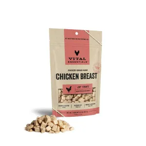 Vital Essentials Freeze Dried Chicken Breast Treats 2.1OZ | Cat cat treats, natural cat treats