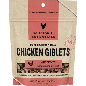 Vital Essentials Freeze Dried Chicken Giblets 1OZ | Cat cat treats, natural cat treats