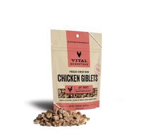 Vital Essentials Freeze-Dried Chicken Giblets Cat Treats freeze dried cat treats, single ingredient cat treats