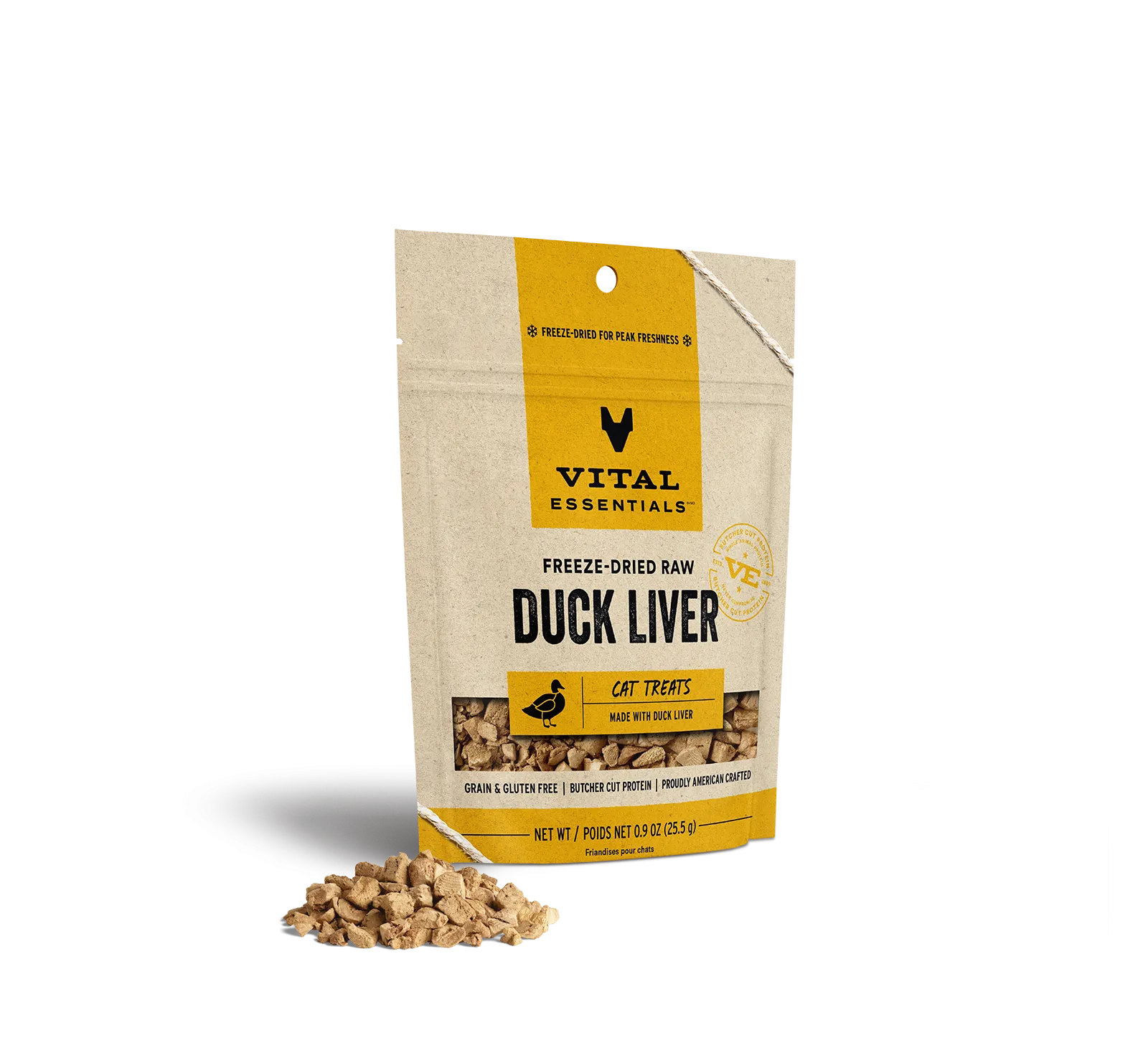 Vital Essentials Freeze-Dried Duck Liver Cat Treats freeze dried cat treats, single ingredient cat treats