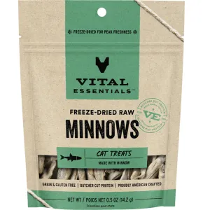 Vital Essentials Freeze Dried Minnows 0.5OZ | Cat cat treats, natural cat treats