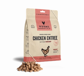 Vital Essentials Chicken Entree Mini Nibs Freeze-Dried Raw Cat Food healthy cat food, premium dry cat food