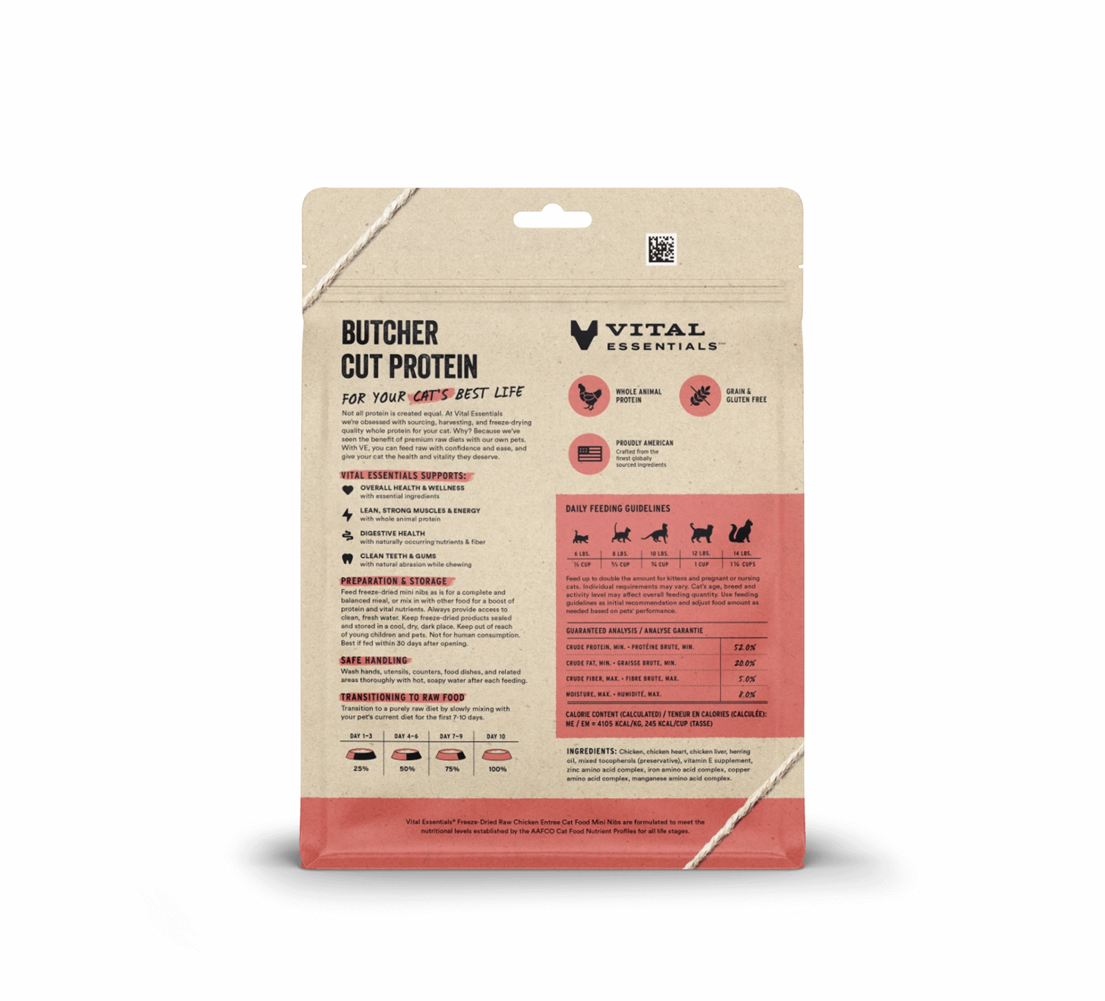 Vital Essentials Chicken Entree Mini Nibs Freeze-Dried Raw Cat Food