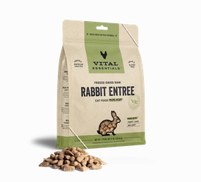 Vital Essentials Rabbit Entree Mini Nibs Freeze-Dried Raw Cat Food healthy cat food, premium dry cat food