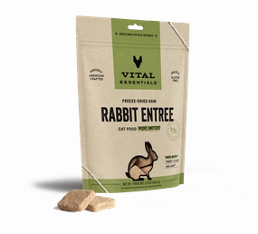 Vital Essentials Rabbit Entree Mini Patties Freeze-Dried Raw Cat Food healthy cat food, premium dry cat food