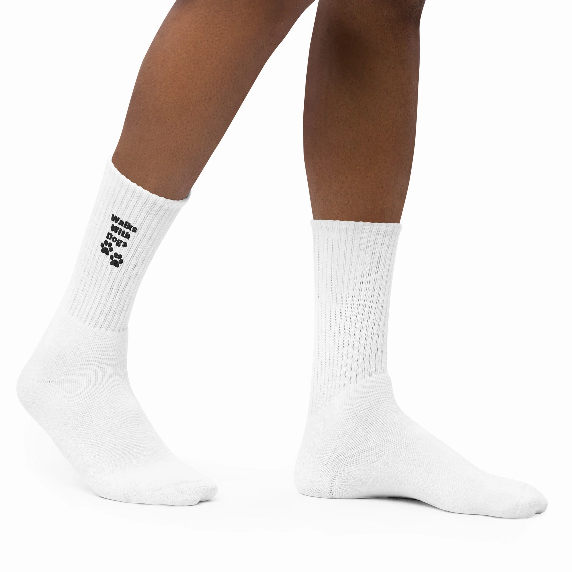 Walks With Dogs embroidered socks
