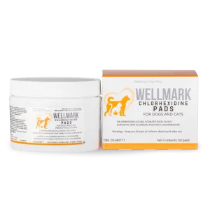 Wellmark Chlorhexidine Pads for Dogs & Cats - 50 pads cat vitamins, cat immune support