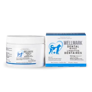 Wellmark Dental Wipes for Dogs & Cats - 50pads cat vitamins, cat immune support