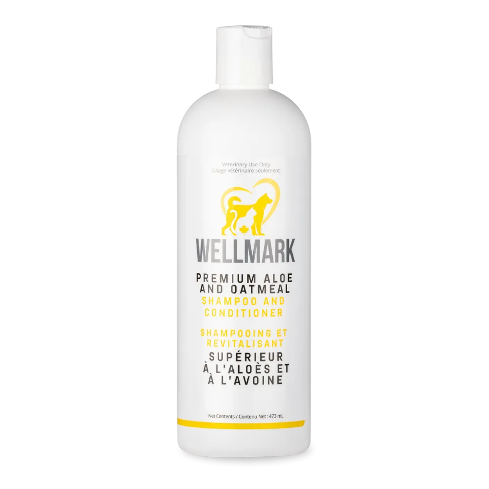 Wellmark Premium Aloe and Oatmeal for Dogs & Cats - 473ml cat vitamins, cat immune support