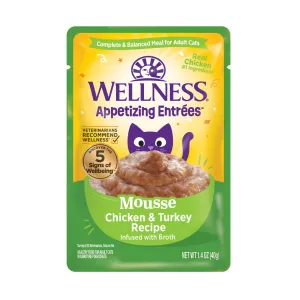 Wellness Appetizing Entrees Mouse Chicken & Turkey Wet Cat Food Pouch wet cat food, canned cat food