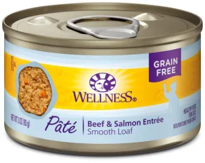 Wellness Complete Health Grain Free Natural Beef and Salmon Recipe Canned Cat Food healthy cat food, premium dry cat food