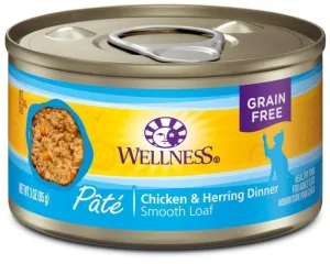 Wellness Complete Health Natural Grain Free Chicken and Herring Pate Single Wet Canned Cat Food grain free cat food, no grain dry cat food