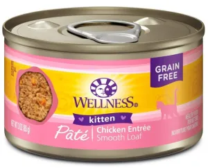 Wellness Complete Health Natural Grain Free Kitten Health Chicken Recipe Single Wet Canned Cat Food grain free cat food, no grain dry cat food