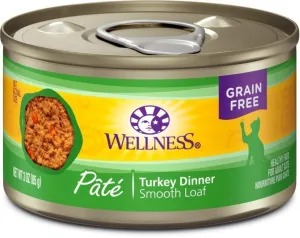 Wellness Complete Health Natural Grain Free Turkey Pate Wet Canned Cat Food grain free cat food, no grain dry cat food