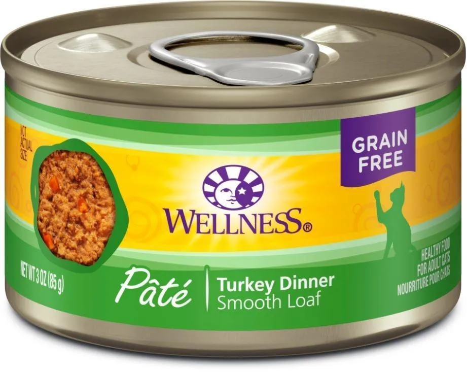 Wellness Complete Health Natural Grain Free Turkey Pate Wet Canned Cat Food healthy cat food, premium dry cat food