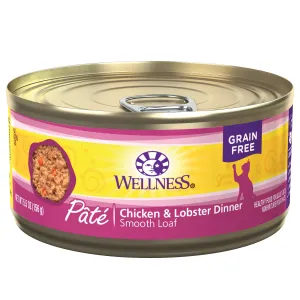 Wellness Complete Health Pt Chicken & Lobster Cat 5.5oz adult cat food, best cat food for adults