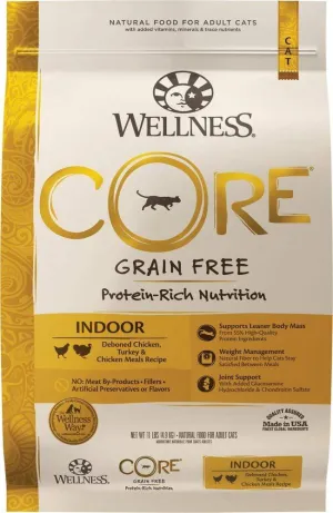 Wellness CORE Grain Free Natural Indoor Health Chicken and Turkey Recipe Dry Cat Food grain free cat food, no grain dry cat food