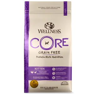 Wellness CORE Grain Free Natural Kitten Health Turkey, Turkey Meal and Chicken Recipe Dry Cat Food kitten dry food, kitten wet food